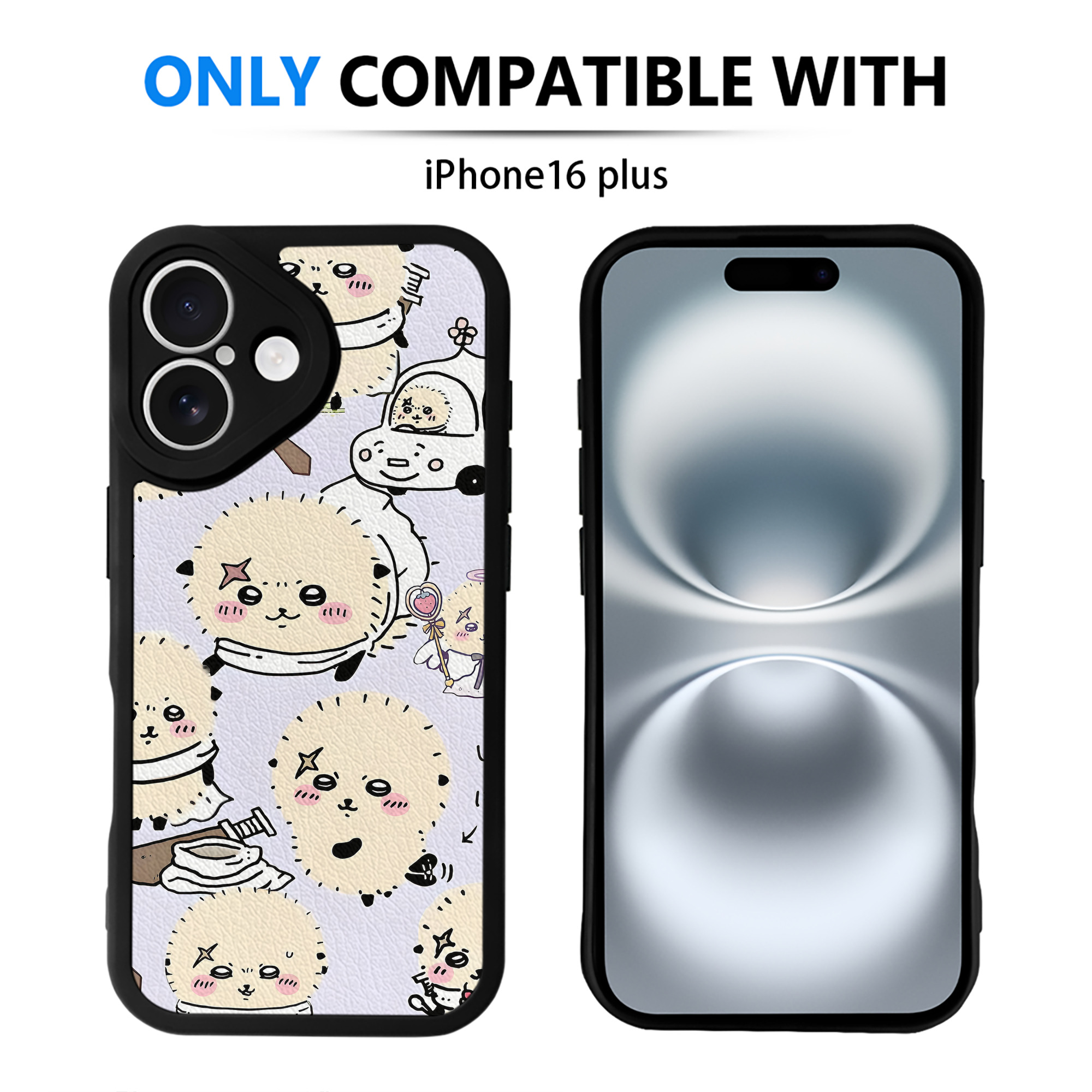 （画像用） ちいかわ Chii-kawa 【iPhone 16シリーズ対応】シリコンスマホケース（レザー調） 材質：シリコン